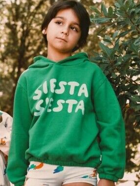 Tinycottons Kids Green 'Siesta' Hoodie Organic Cotton